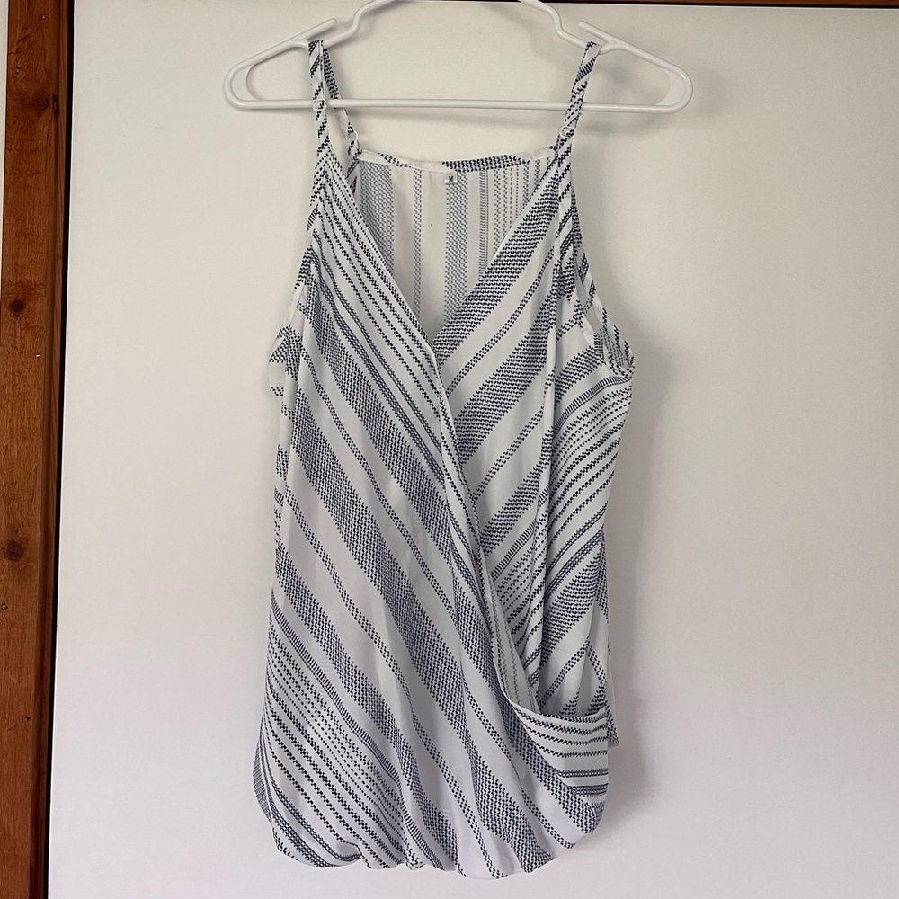 Medium white and blue tank top